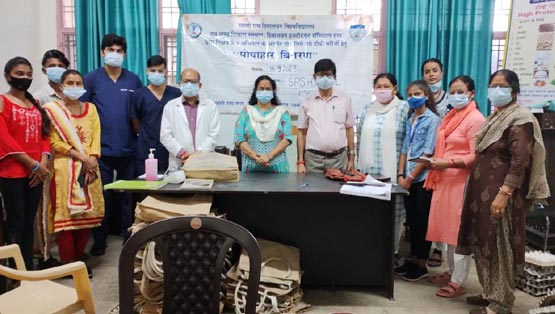 SRHU conducts Health check-up under TB Eradication Program Nikshay Poshan Yojna patients handed over nutrition kits